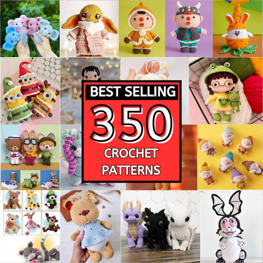 Mega Bundle 350 crochet patterns +ebook bonus